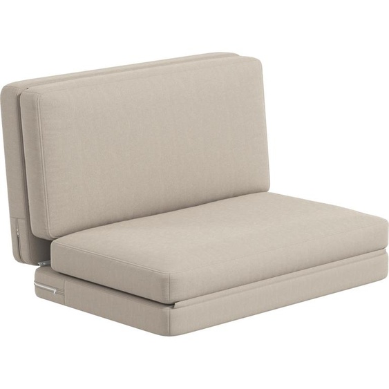 Fortuna Lai Canapé-lit 3 en 1 pliable aspect velours, canapé-lit rembourré pouvant supporter jusquà 240 kg pour chambre à coucher, salon, beige