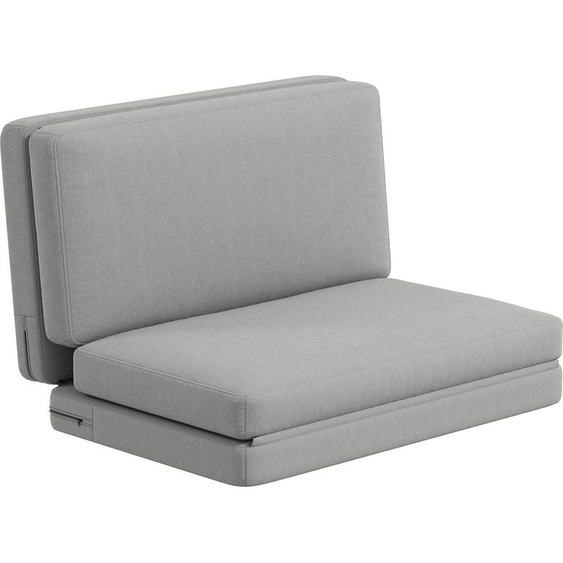Fortuna Lai Canapé-lit 3 en 1 pliable aspect velours, canapé-lit rembourré pouvant supporter jusquà 240 kg pour chambre à coucher, salon, gris clair