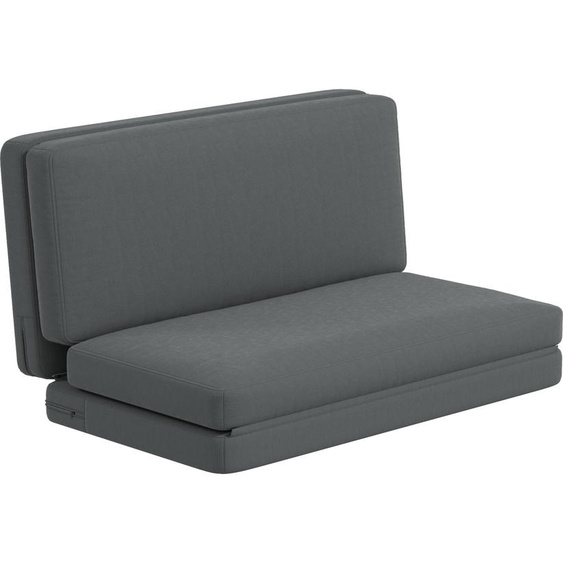 Fortuna Lai Canapé-lit 3 en 1 pliable aspect velours, canapé-lit rembourré pouvant supporter jusquà 240 kg pour chambre à coucher, salon, gris foncé