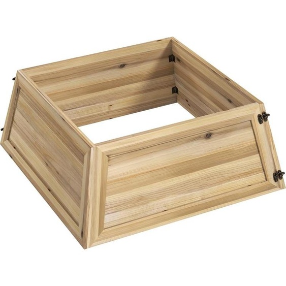 Fortuna Lai Jupe pour sapin de Noël 65 x 65 cm Collerette pour sapin de Noël en bois de sapin Bois naturel