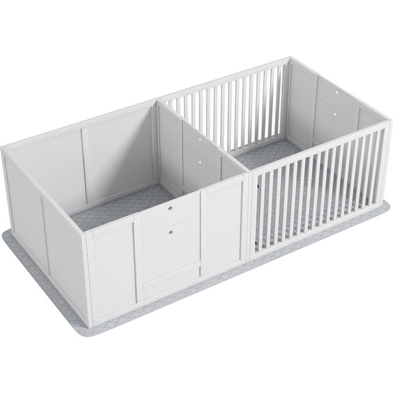 Fortuna Lai Panier pour chiots, parc pour chiots avec tapis éducateur imperméable, porte réglable, parc pour chiots de petite à grande taille