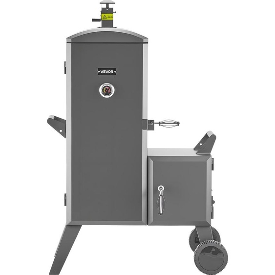 Four à fumigation VEVOR, BBQ-Smoker offset en acier inoxydable avec boîte à feu latérale, gril à fumigation avec 6 grilles réglables, thermomètre & ouvertures daération pour les grillades en extérieur
