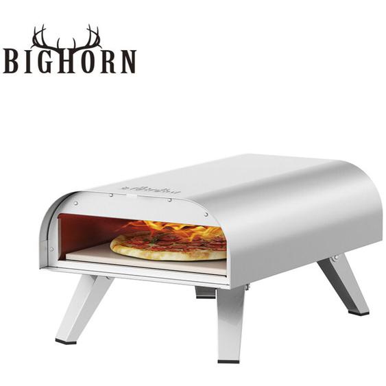 Bighorn - Four à pizza à gaz four à pizza portable avec pierre céramique 12inch pieds pliables Four à pizza à gaz, acier inoxydable 3.5kw avec housse