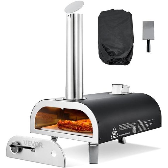 Four à pizza extérieur, four à pizza à bois avec thermomètre