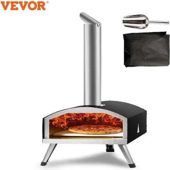 Four à pizza portable dextérieur 30 cm en acier inoxydable, à bois, 540 °C