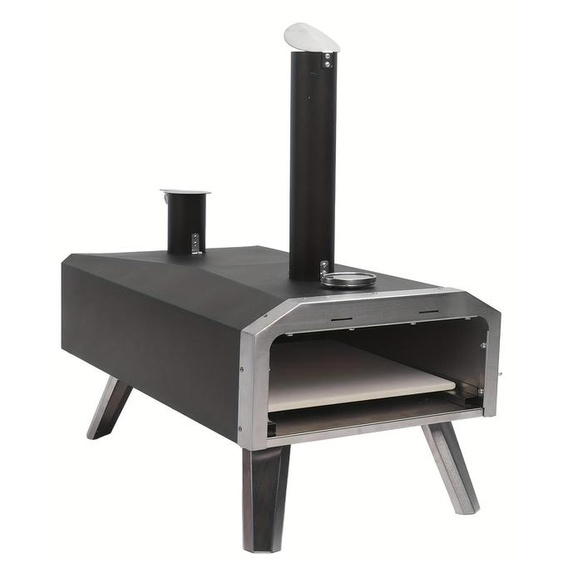 Four à pizza portable - Grill à pizza - Four extérieur - Four à bois - Appareil de cuisson pour pizza - Acier inoxydable