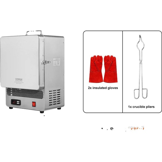 Four de fusion électrique, puissance 1500W, température maximale 1200°C, 1500W