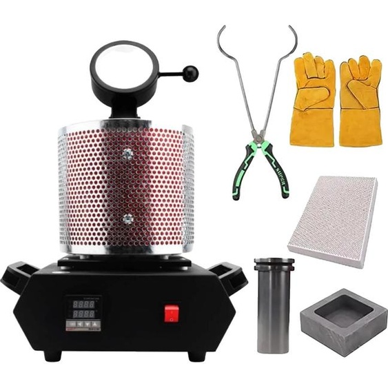 Four de fusion, température de 1150°C, conception compacte, modèle rouge, 220V