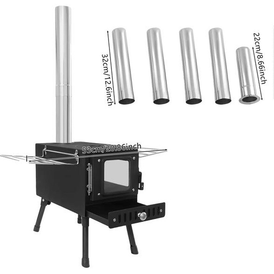 Four de tente, pour lextérieur, multifonctionnel, design portable, noir