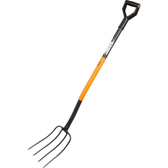 Fourche à bêcher Bradas Longueur : 1.350 mm 4 dents,noir/orange