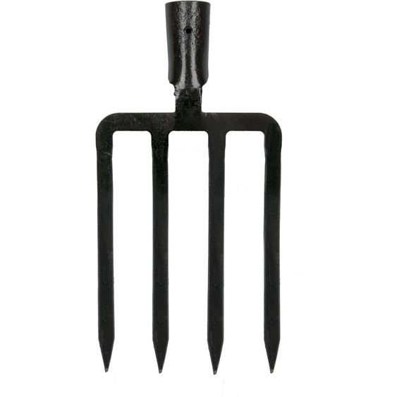Fourche à bêcher robuste à 4 dents en acier trempé