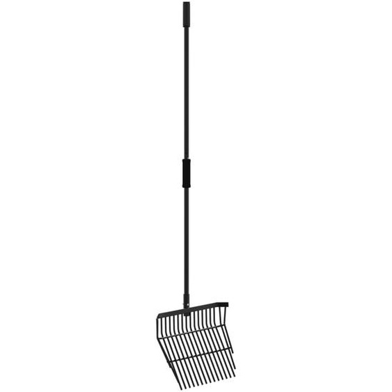 Fourche à foin avec 14 dents Noir Acier