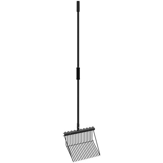 Fourche à foin avec 18 dents Noir Acier