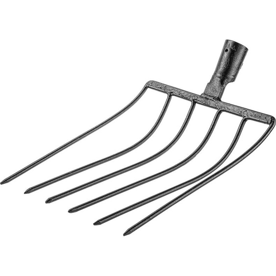 Fourche à fumier / fourche à foin - 6 dents - acier - pour ensilage, fumier et foin - Agriculture et jardinage