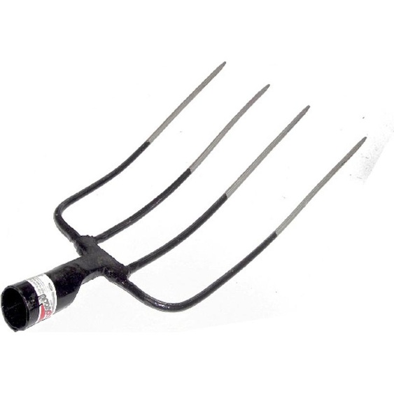 Fourche à fumier, fourche à foin, fourche à épandre, fourche à fumier 4 dents sans manche 32x22cm