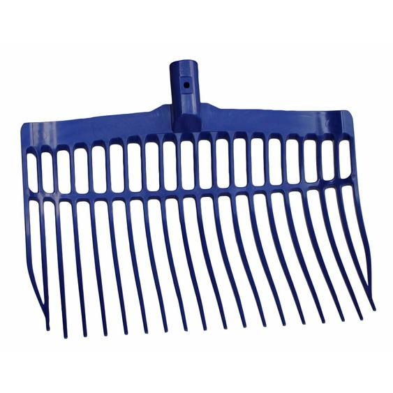 Fourche à fumier plastique bleu sans manche