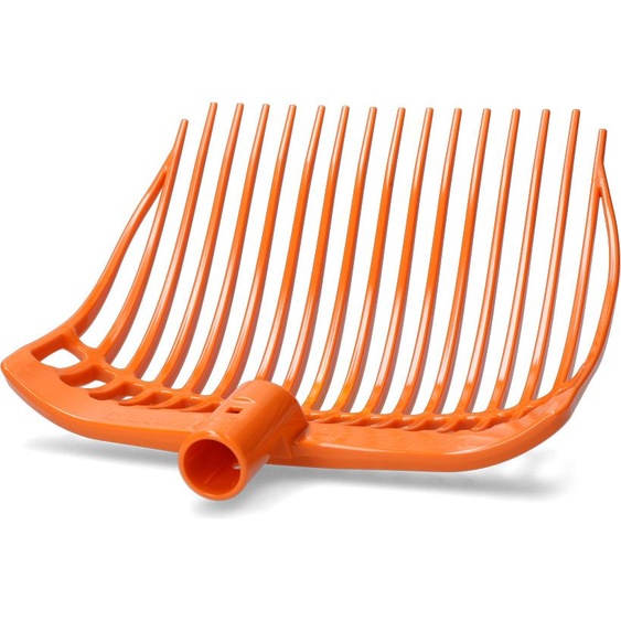Fourche à fumier plastique moyenne orange sans manche