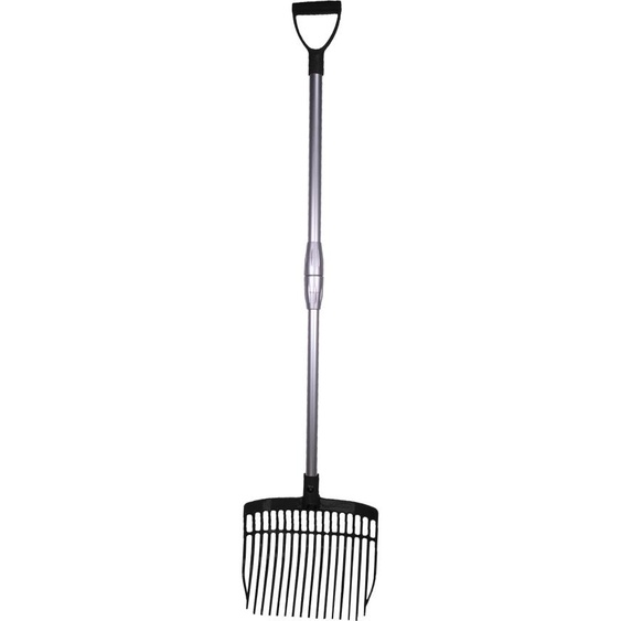 Fourche à fumier plastique noir Medium avec alu. Acier dans une boîte