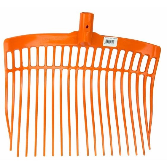 Fourche à fumier plastique orange sans manche