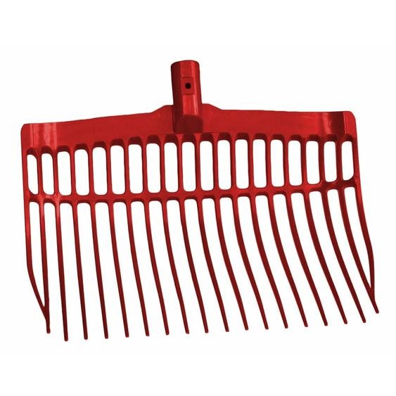 Fourche à fumier plastique rouge sans manche
