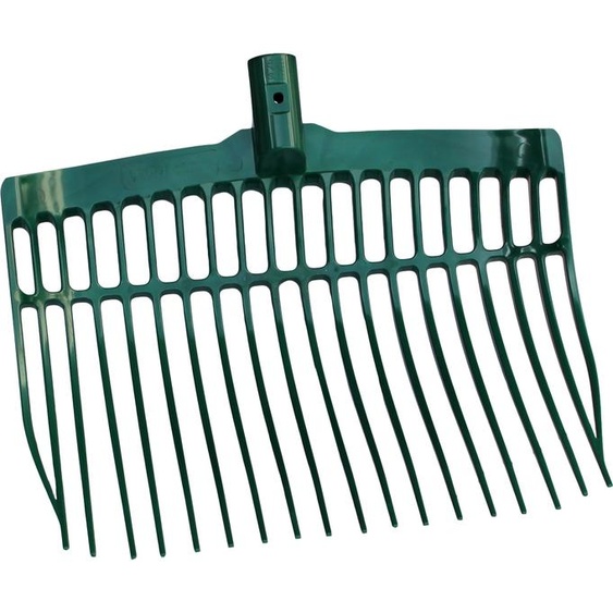 Fourche à fumier plastique vert sans manche