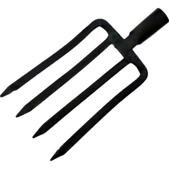 Fourche de jardin, fourche à fumier, fourche à bêcher, fourche à bêcher, 4 dents, 22x50 cm, sans manche.