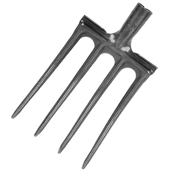 Fourche de jardin robuste - Fourche de plantation - Fourche de jardin - Acier au carbone élevé - Outil de jardin pratique - Efficace pour travailler la terre - Fourche à dents