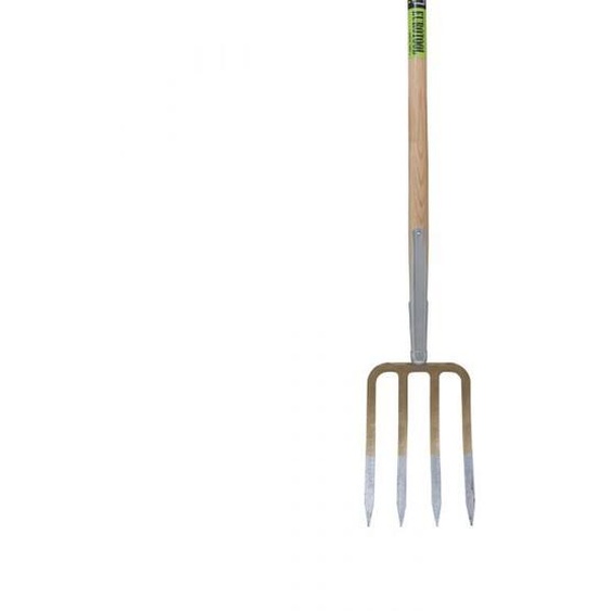 Fourchette à crachats 4 dents, acier 85 cm.