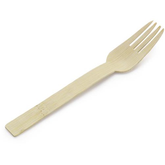 Fourchettes en bambou L. 17 cm - Lot de 50