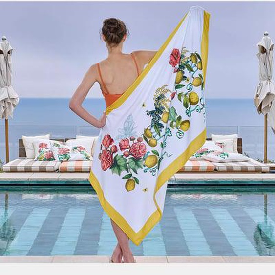 Fouta pur coton Citrons de menton romance