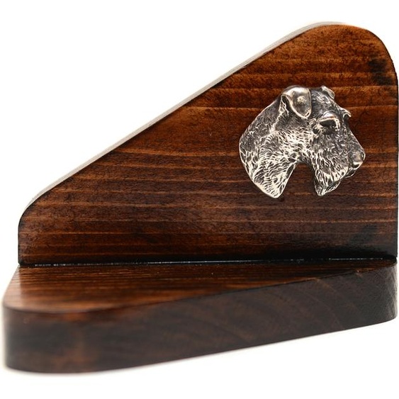 Fox-terrier à poil dur - bougeoir en bois avec chien, socle pour bougie à thé, lieu de commémoration du chien de la marque Art-Dog