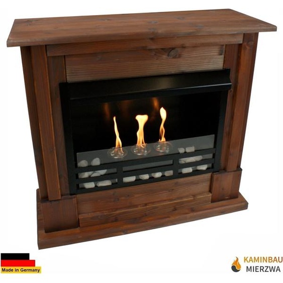 Foyer à gel Cheminée à léthanol Rafael Premium Royal - Couleur noyer