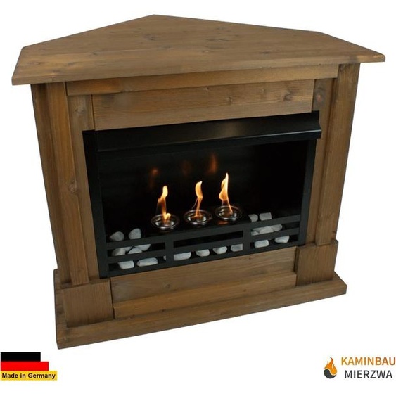 Foyer à gel Cheminée dangle à léthanol Rafael avec set daccessoires - Chêne