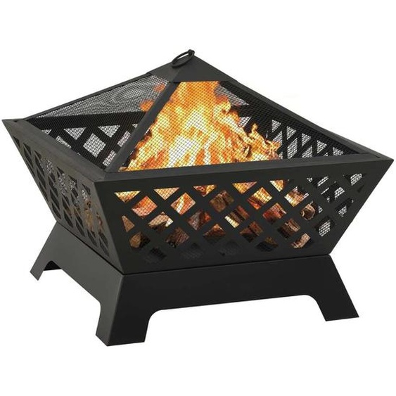 Foyer avec tisonnier 64 cm XXL Acier