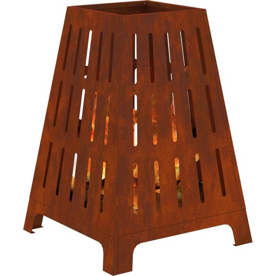Foyer de cheminée Rouillé 50 x 50 x 70 cm Acier patiné