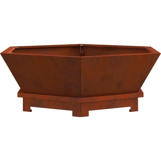 Foyer de cheminée Marron 75 x 75 x 28 cm Acier patiné