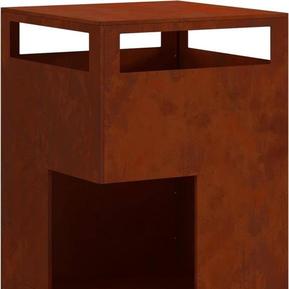 Braise Marron 50 x 50 x 100 cm Acier patiné