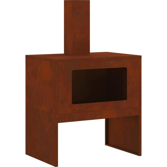 Braise Marron 60 x 40 x 96 cm Acier patiné