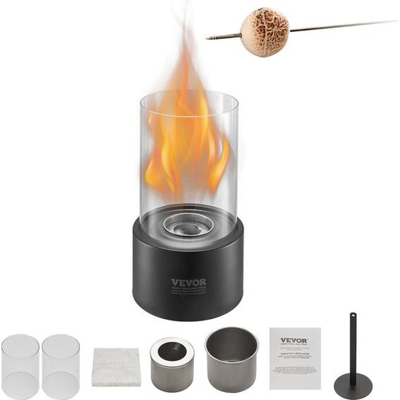 Foyer Coupe de feu Corbeille de feu Sans fumée Cheminée de table avec verre 160x285mm