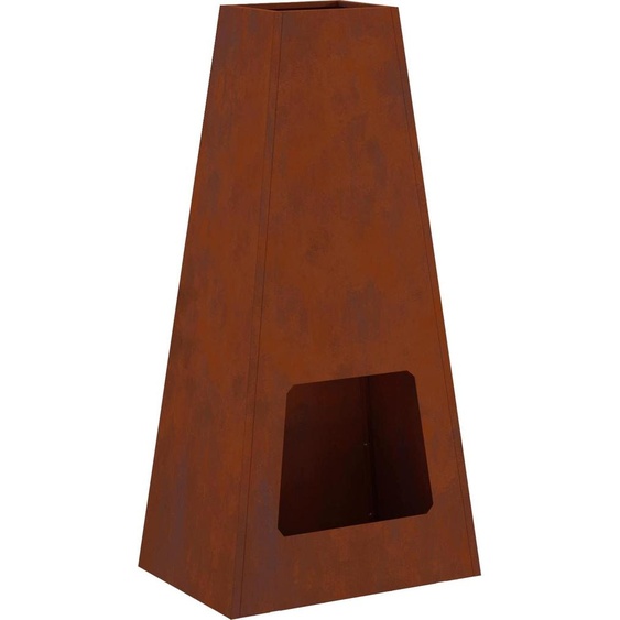 Foyer de cheminée Rouillé 50 x 35 x 100 cm Acier patiné