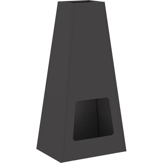 Foyer de cheminée Noir 50 x 35 x 100 cm Acier patiné