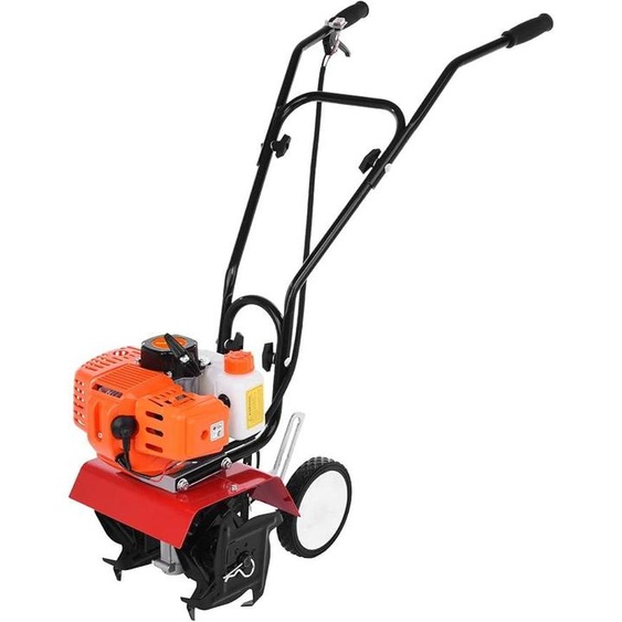 Fraise à gazon motorisée, mini-fraise pour jardin, 2 temps, 52 cc, puissance 3 CV, 1,65 kW, vitesse de rotation 9 000 tr/min, profondeur de travail 6 pouces, largeur 7,9 cm, livrée avec accessoires Ora