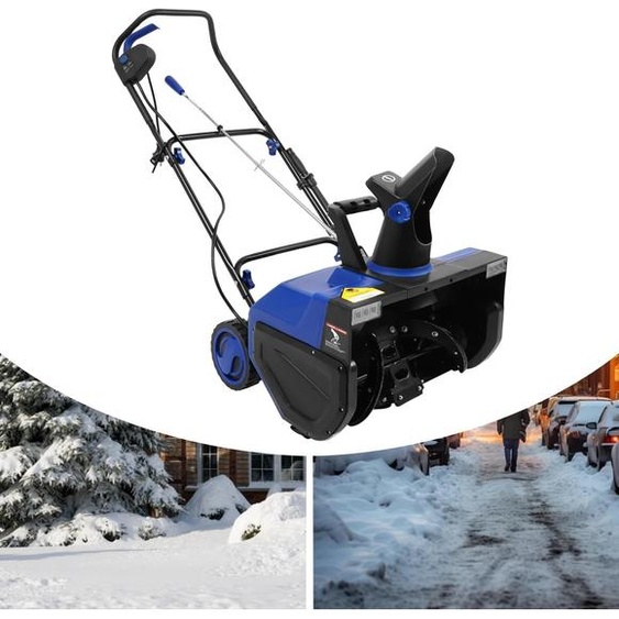 Fraise à neige électrique/souffleuse à neige - 2400 W Alimentation secteur - Avec câble - Poussée à la main - Sans batterie - Bleue