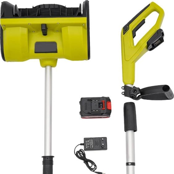 Fraise à neige et souffleuse à neige - Appareil électrique à guidage manuel - Puissance 1200 W - Faible niveau sonore - Orange