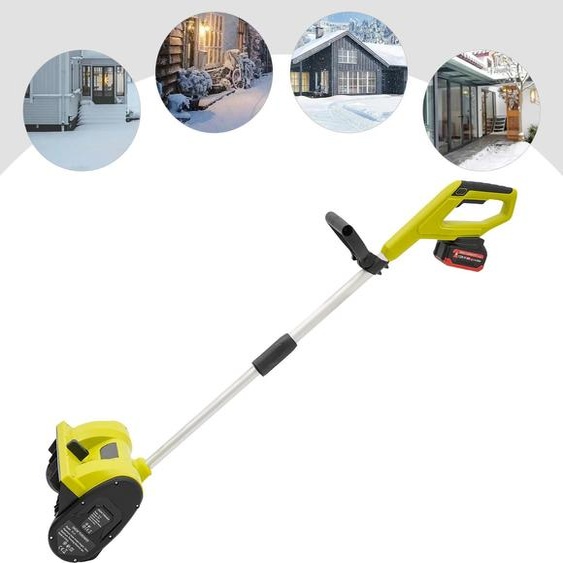 Fraise à neige - Souffleuse à neige - Sans fil - Électrique - 1200 W - Système 20 V - Sans batterie - Poussée à la main - Jaune