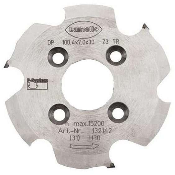 Fraise à rainurer P-System CNC DP (diamant) 100,4x7x30mm - LAMELLO - 132142