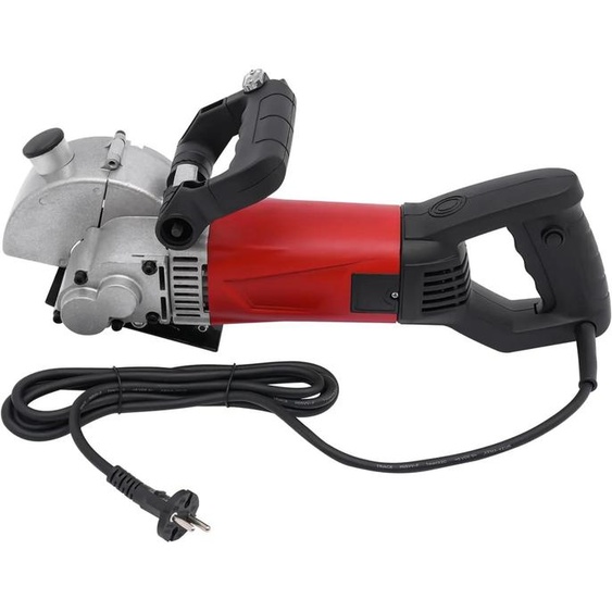 Fraise électrique pour rainures murales - Fraiseuse pour découpes dans le béton - 220V, 2800W - 7000 tr/min - 5 disques - Portative, avec pompe à eau intégrée
