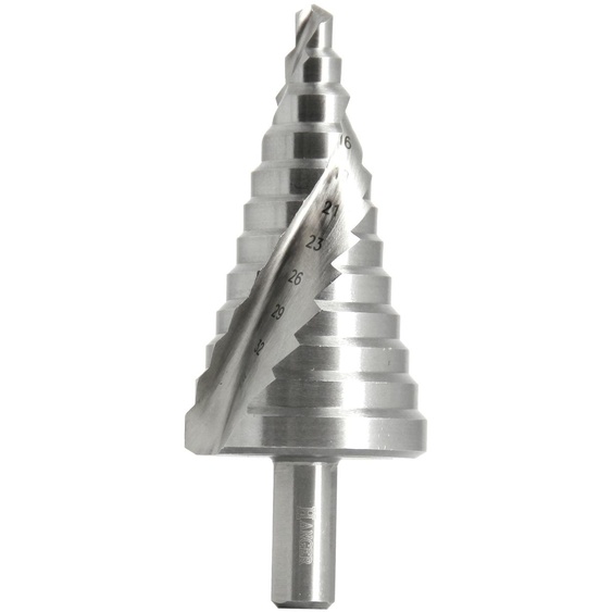 Fraise étagée à goujure hélicoïdale HSS 4 à 20mm - HANGER - 153420