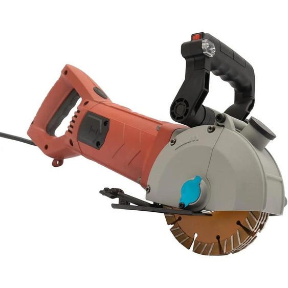 Fraise pour découpe de murs 4800W - Fraise électrique pour rainures murales - 6200 tr/min - Protection contre les fuites - Fonctionnement secteur - Prise EU - Rouge