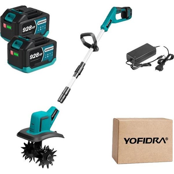 Fraiseuse de jardin, moteur puissant sans balais, poignée ergonomique réglable, 2xbatteries-928VF